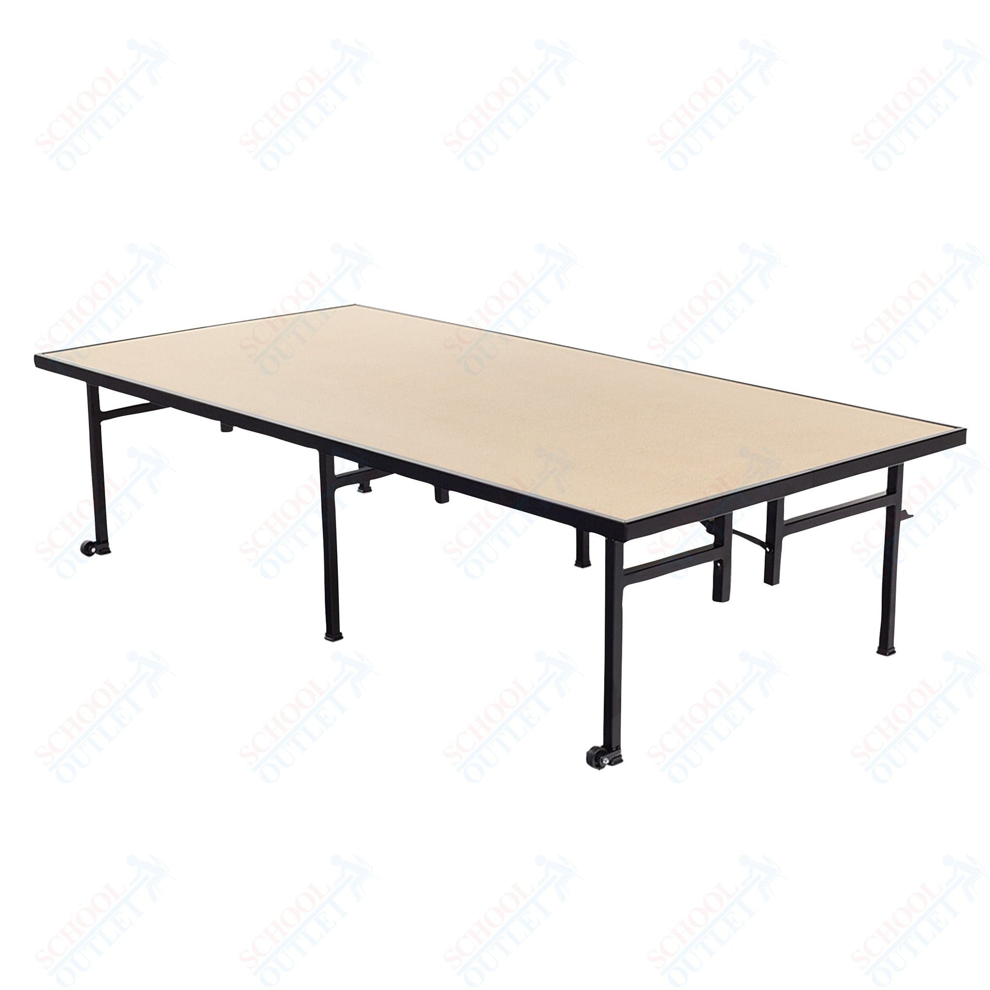 AmTab Fixed Height Stage - Hardboard Top - 36"W x 72"L x 16"H (AmTab AMT - ST3616H) - SchoolOutlet