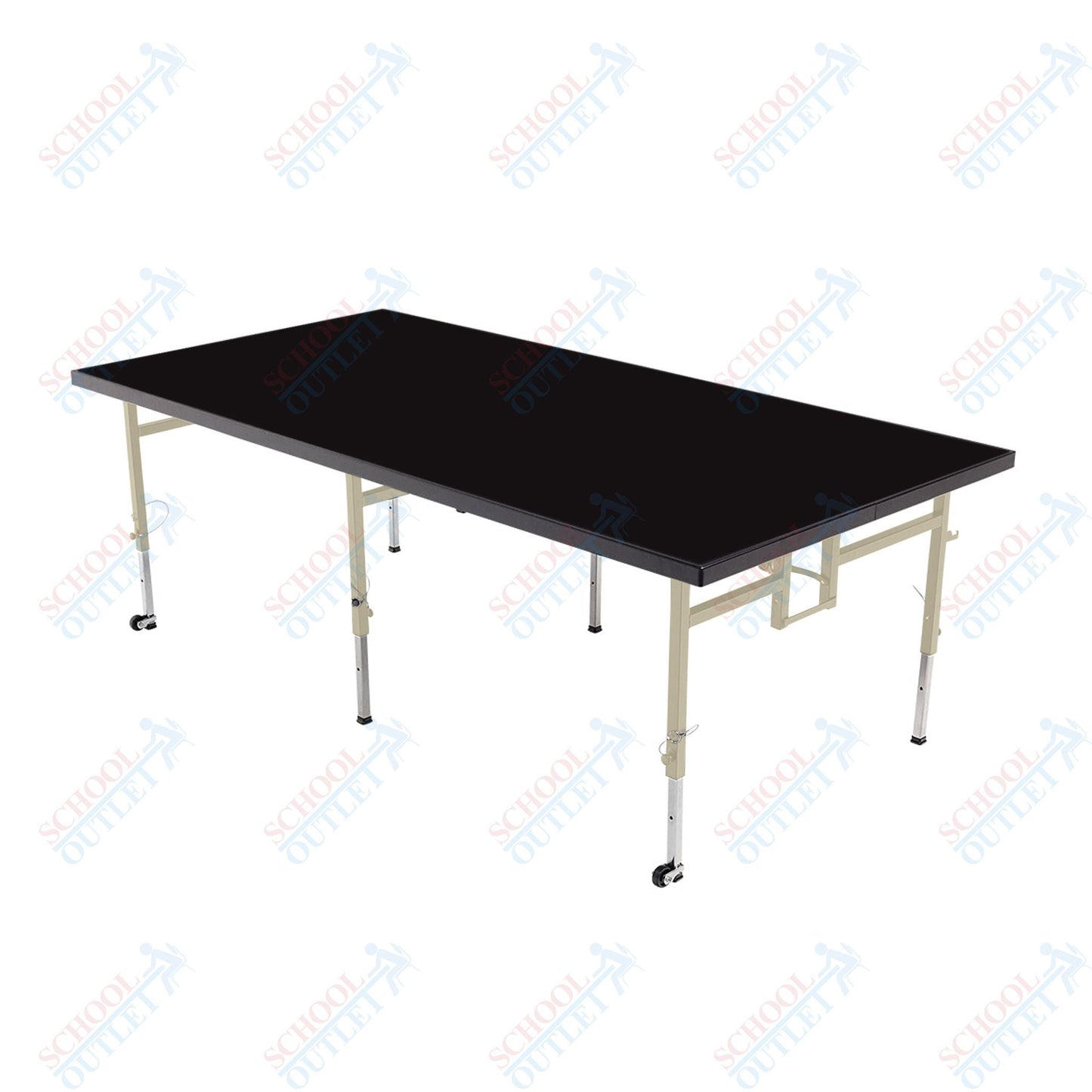 AmTab Adjustable Height Stage - Polypropylene Top - 36"W x 96"L x Adjustable 24" to 32"H (AmTab AMT-STA3824P) - SchoolOutlet