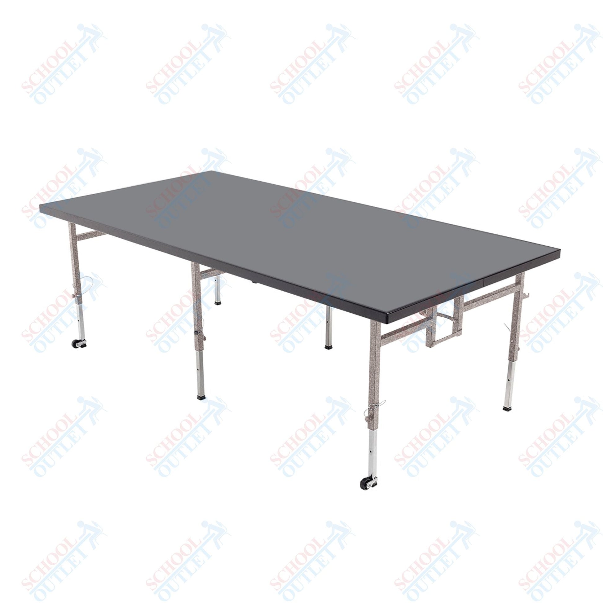 AmTab Adjustable Height Stage - Polypropylene Top - 36"W x 96"L x Adjustable 24" to 32"H (AmTab AMT-STA3824P) - SchoolOutlet