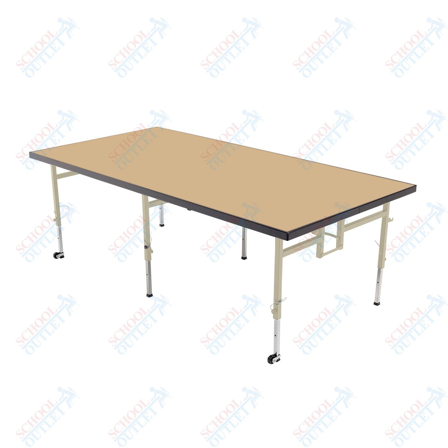 AmTab Adjustable Height Stage - Carpet Top - 36"W x 96"L x Adjustable 32" to 40"H (AmTab AMT-STA3832C) - SchoolOutlet