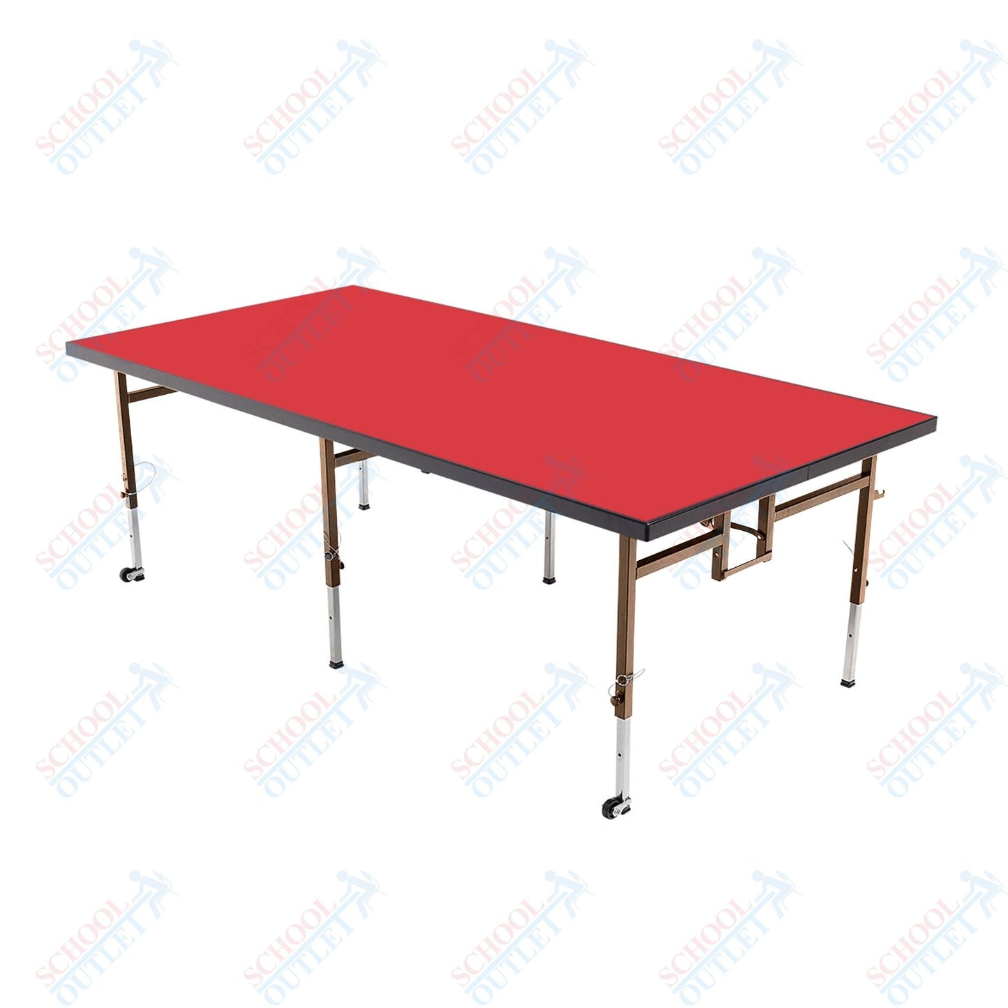 AmTab Adjustable Height Stage - Carpet Top - 48"W x 48"L x Adjustable 16" to 24"H (AmTab AMT-STA4416C) - SchoolOutlet