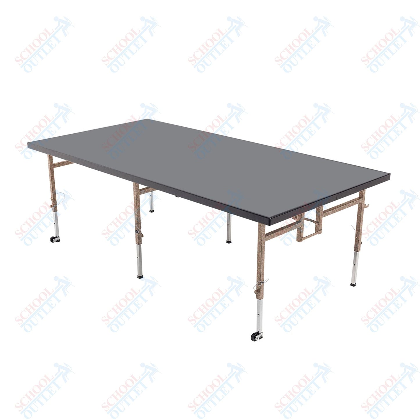 AmTab Adjustable Height Stage - Polypropylene Top - 48"W x 96"L x Adjustable 16" to 24"H (AmTab AMT-STA4816P) - SchoolOutlet