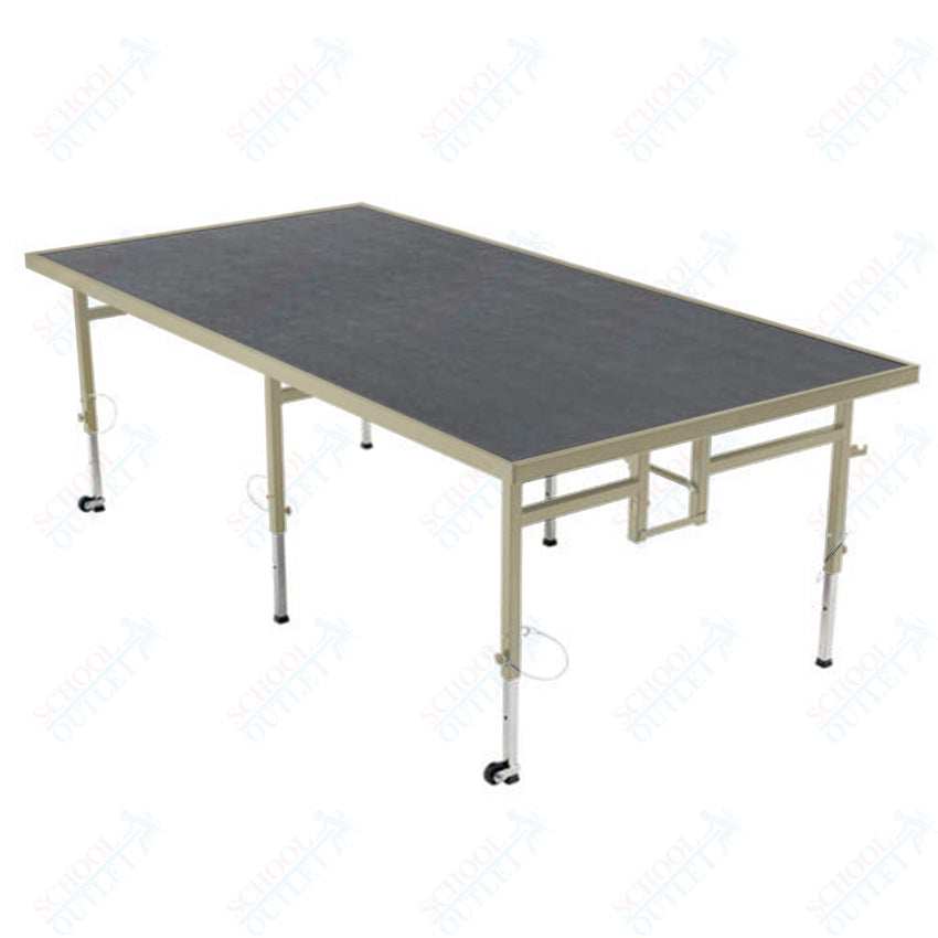 AmTab Adjustable Height Stage - Polypropylene Top - 48"W x 96"L x Adjustable 24" to 32"H (AmTab AMT - STA4824P) - SchoolOutlet