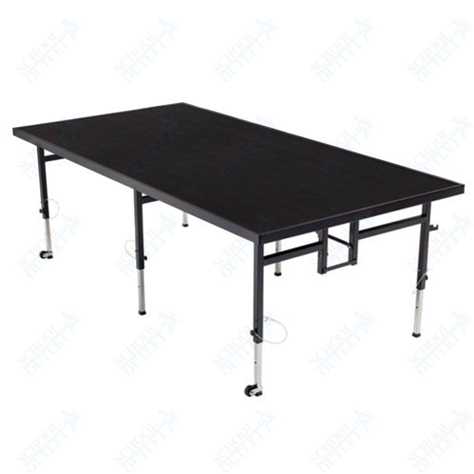 AmTab Adjustable Height Stage - Polypropylene Top - 48"W x 96"L x Adjustable 24" to 32"H (AmTab AMT - STA4824P) - SchoolOutlet