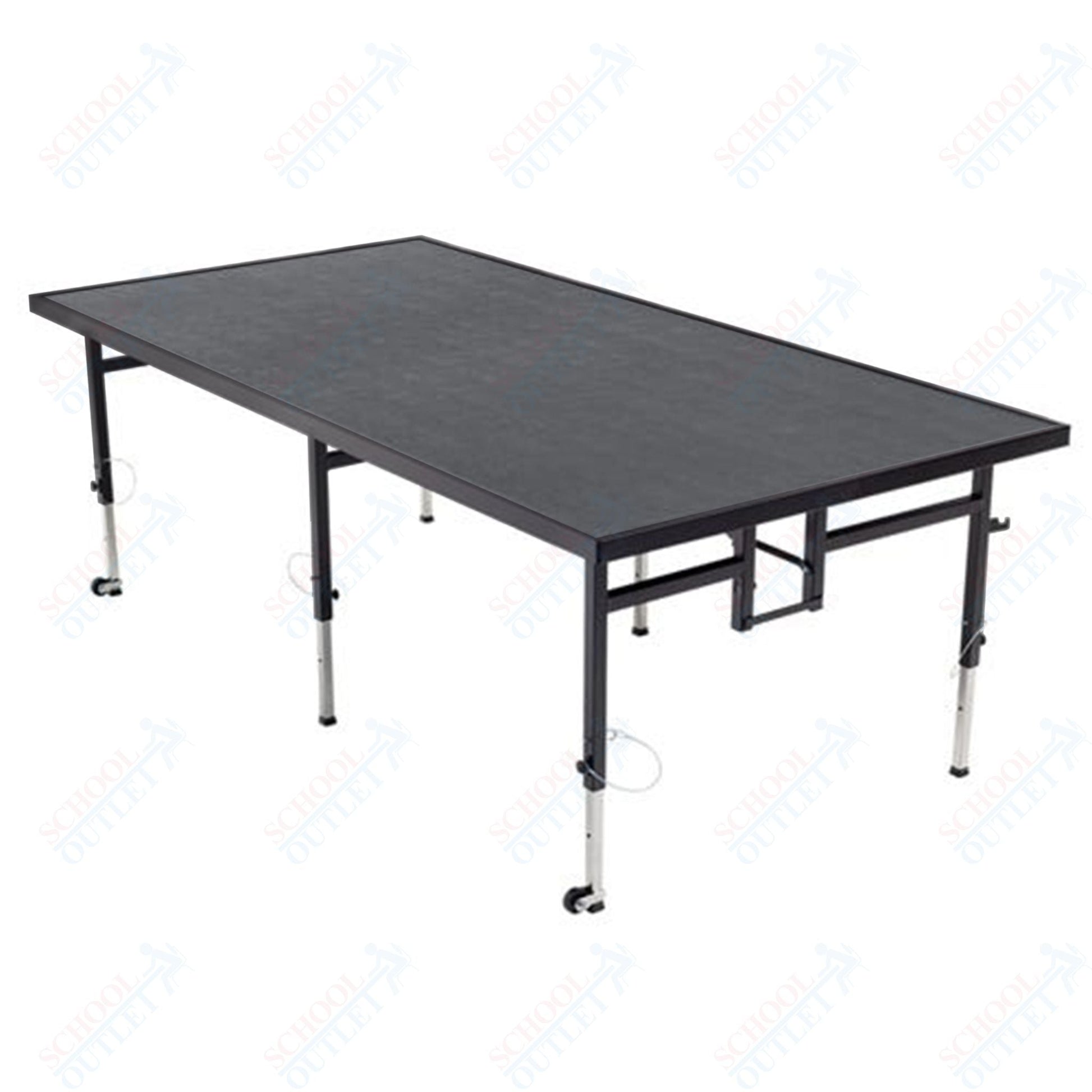 AmTab Adjustable Height Stage - Polypropylene Top - 48"W x 96"L x Adjustable 24" to 32"H (AmTab AMT - STA4824P) - SchoolOutlet