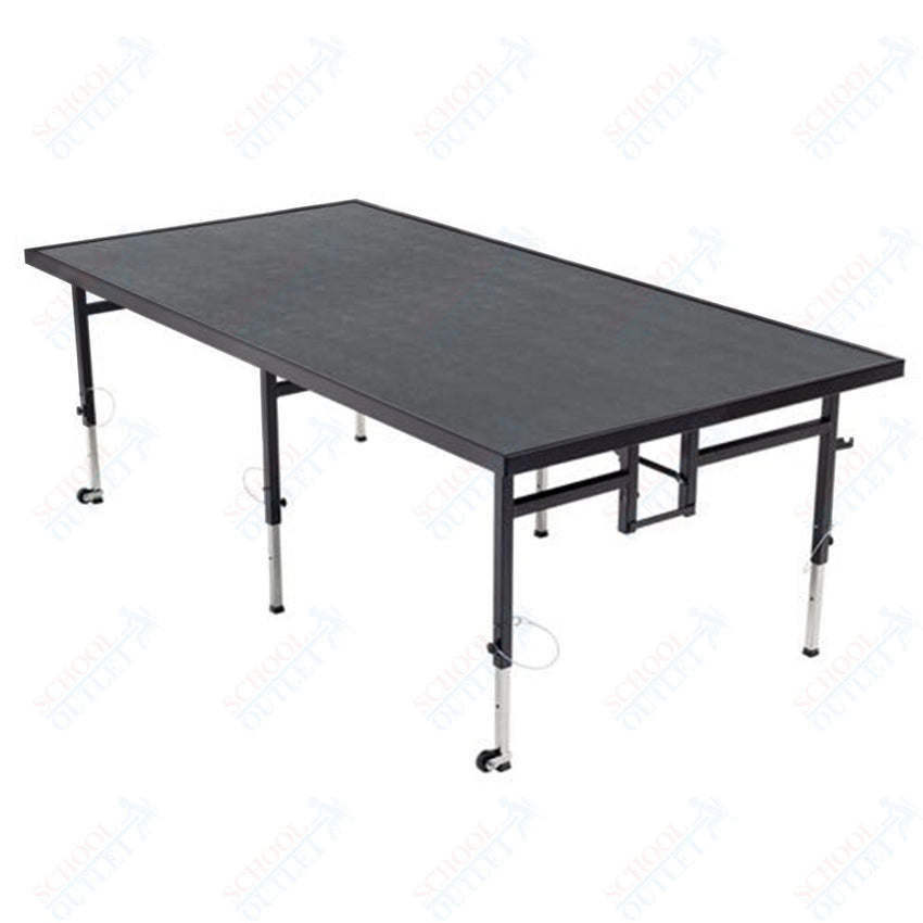 AmTab Adjustable Height Stage - Polypropylene Top - 48"W x 96"L x Adjustable 24" to 32"H (AmTab AMT - STA4824P) - SchoolOutlet