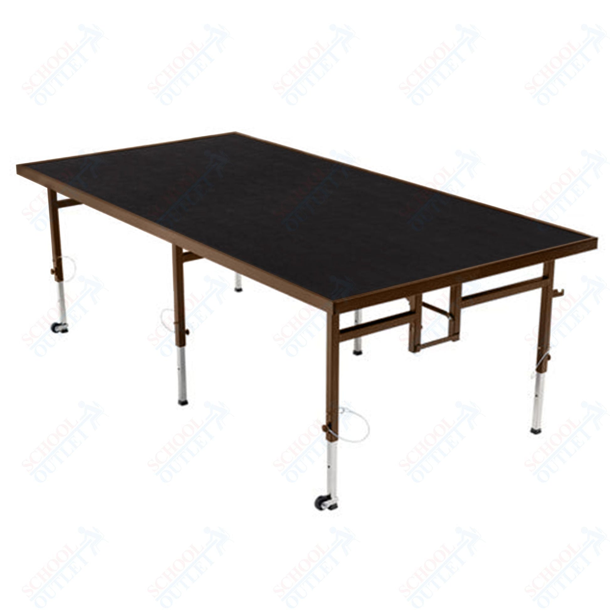AmTab Adjustable Height Stage - Polypropylene Top - 48"W x 96"L x Adjustable 24" to 32"H (AmTab AMT - STA4824P) - SchoolOutlet