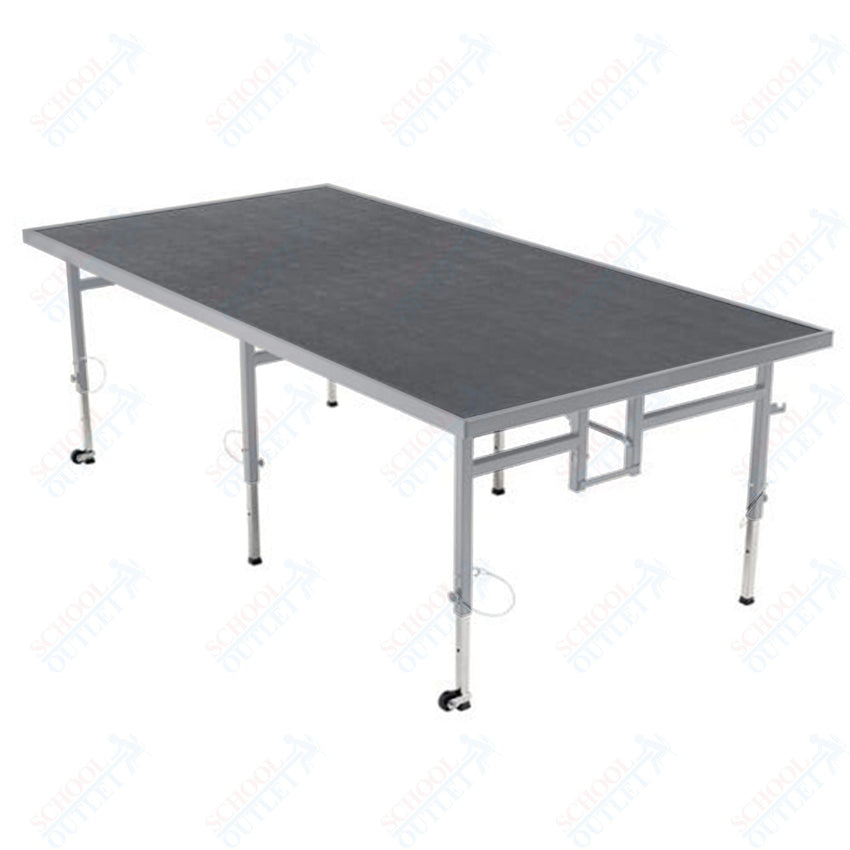 AmTab Adjustable Height Stage - Polypropylene Top - 48"W x 96"L x Adjustable 24" to 32"H (AmTab AMT - STA4824P) - SchoolOutlet