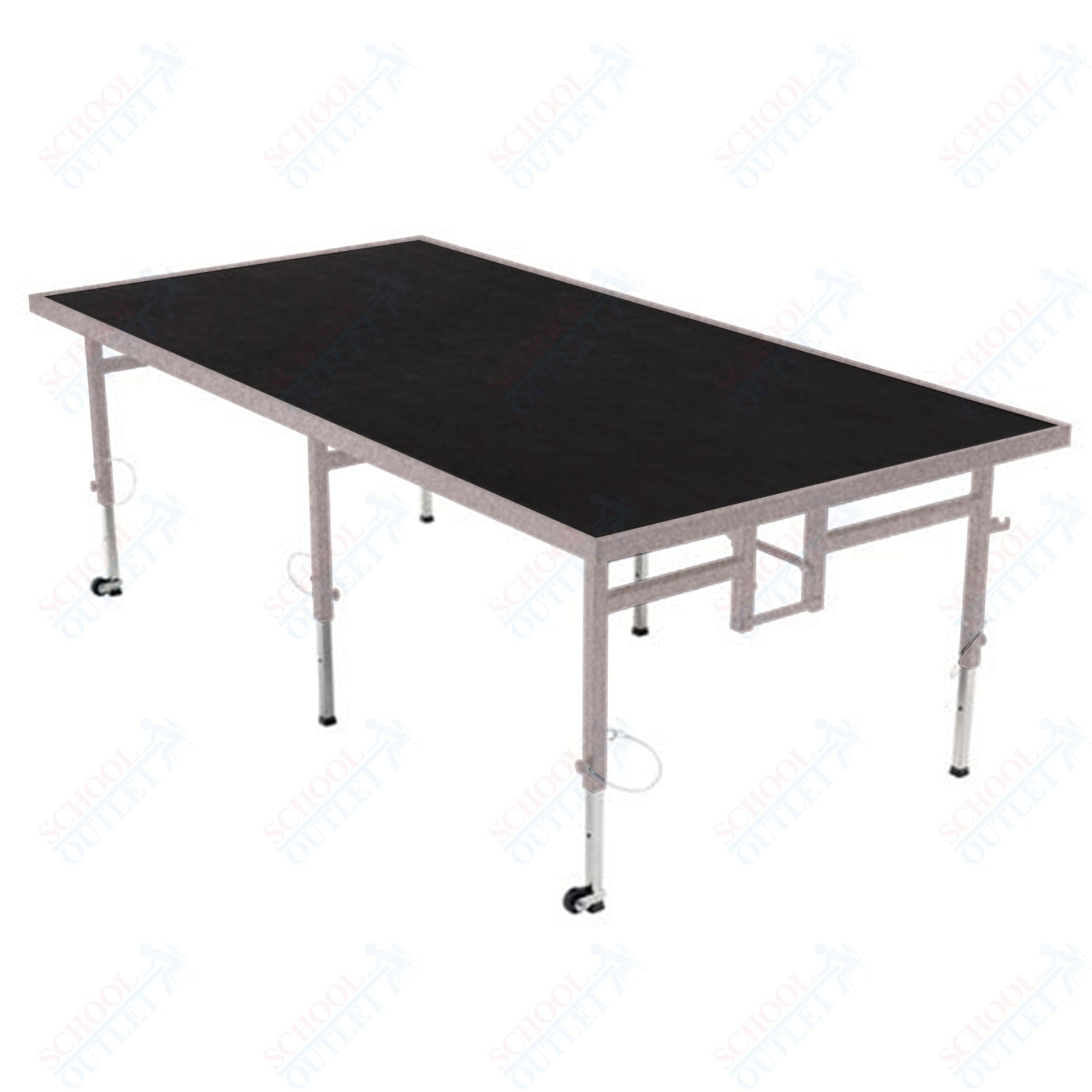 AmTab Adjustable Height Stage - Polypropylene Top - 48"W x 96"L x Adjustable 24" to 32"H (AmTab AMT - STA4824P) - SchoolOutlet