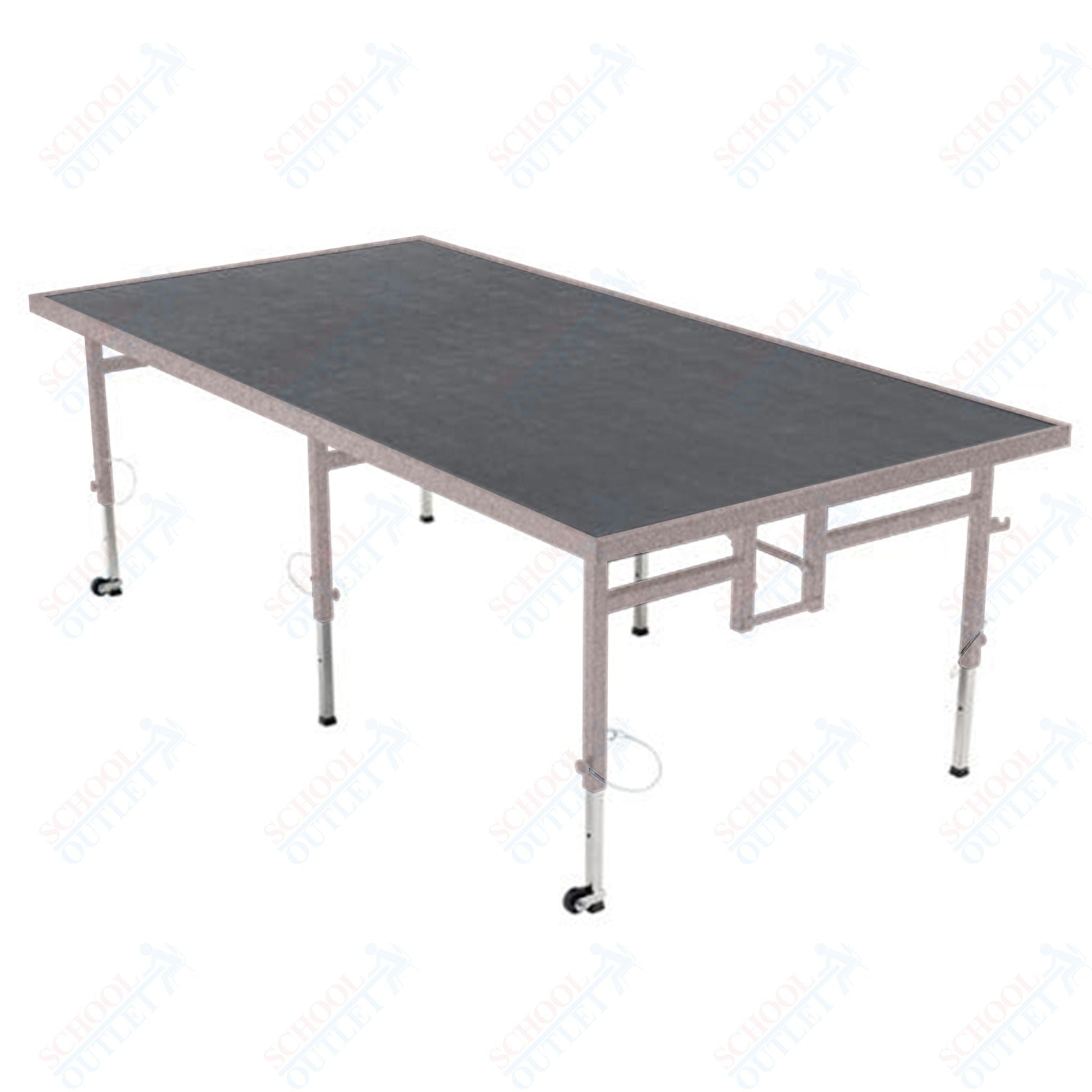 AmTab Adjustable Height Stage - Polypropylene Top - 48"W x 96"L x Adjustable 24" to 32"H (AmTab AMT - STA4824P) - SchoolOutlet