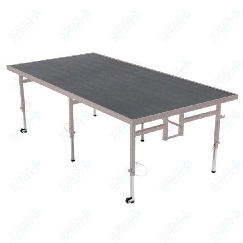AmTab Adjustable Height Stage - Polypropylene Top - 48"W x 96"L x Adjustable 24" to 32"H (AmTab AMT - STA4824P) - SchoolOutlet