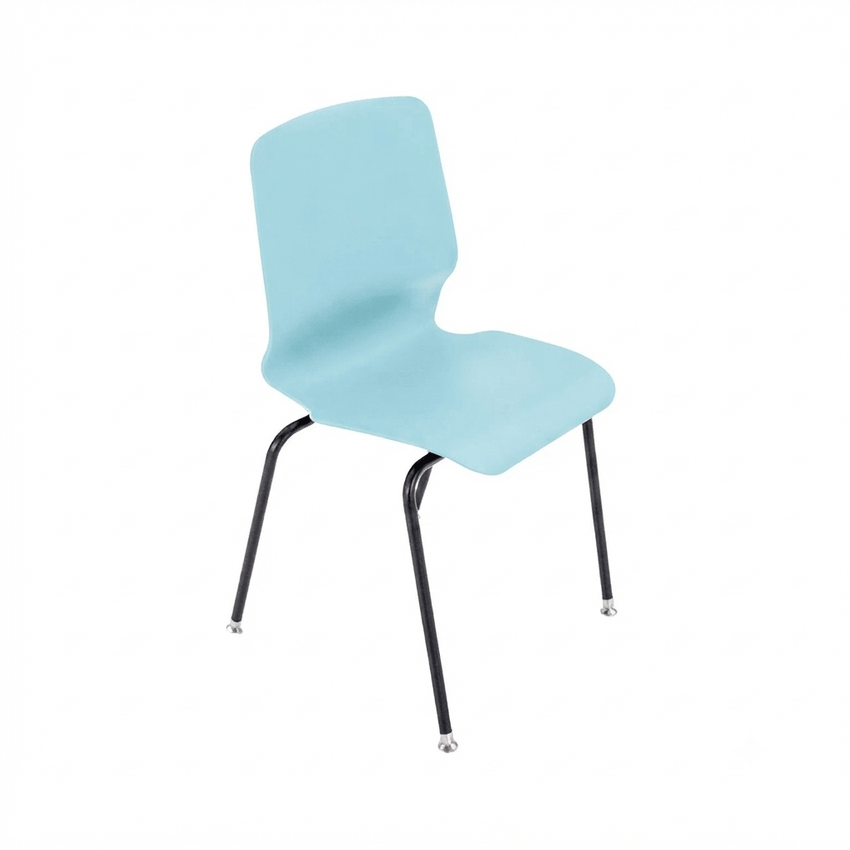 AmTab Stackable Chair with Casters - 22"W x 21"D x 33"H - 18" Seat Height (AMT-StackChair-2-D) - SchoolOutlet