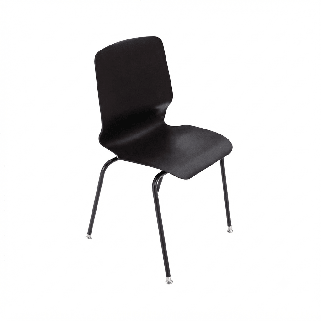 AmTab Stackable Chair with Casters - 22"W x 21"D x 33"H - 18" Seat Height (AMT-StackChair-2-D) - SchoolOutlet
