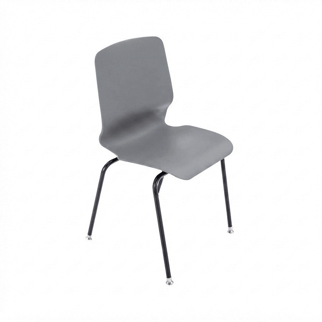 AmTab Stackable Chair with Casters - 22"W x 21"D x 33"H - 18" Seat Height (AMT-StackChair-2-D) - SchoolOutlet