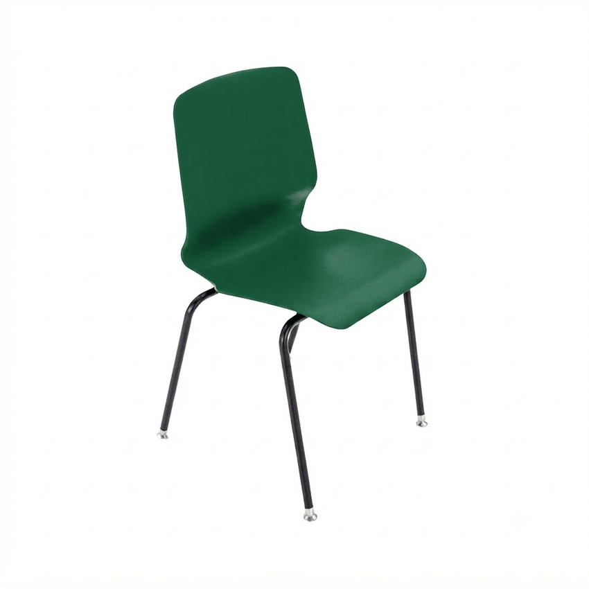 AmTab Stackable Chair with Casters - 22"W x 21"D x 33"H - 18" Seat Height (AMT-StackChair-2-D) - SchoolOutlet