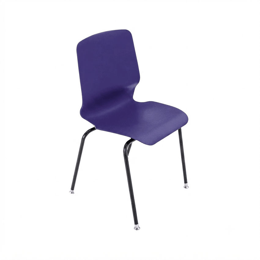AmTab Stackable Chair with Casters - 22"W x 21"D x 33"H - 18" Seat Height (AMT-StackChair-2-D) - SchoolOutlet