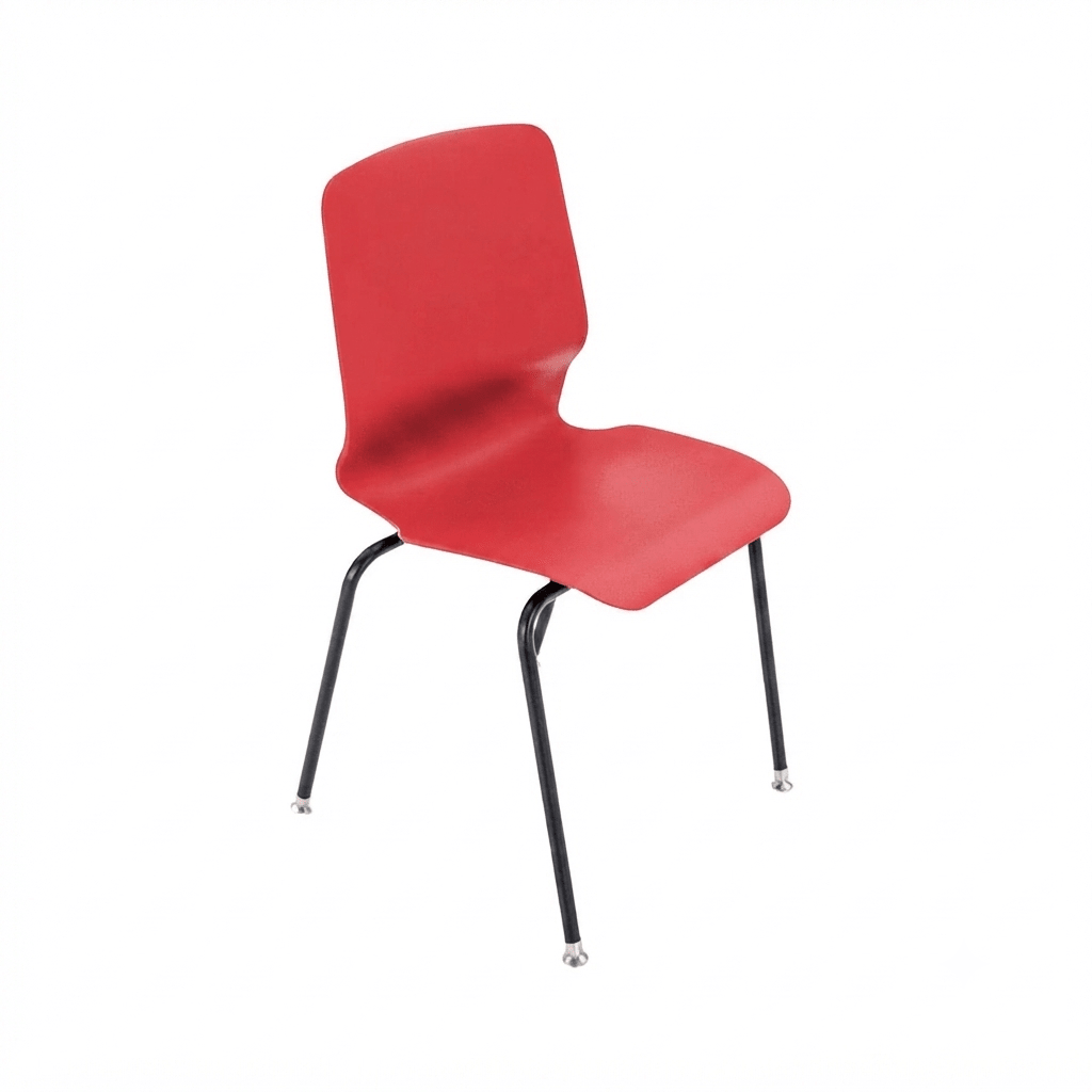 AmTab Stackable Chair with Casters - 22"W x 21"D x 33"H - 18" Seat Height (AMT-StackChair-2-D) - SchoolOutlet
