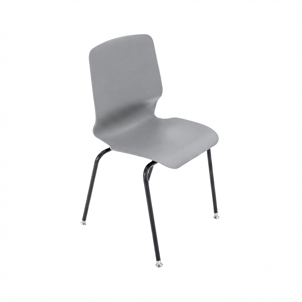 AmTab Stackable Chair with Casters - 22"W x 21"D x 33"H - 18" Seat Height (AMT-StackChair-2-D) - SchoolOutlet