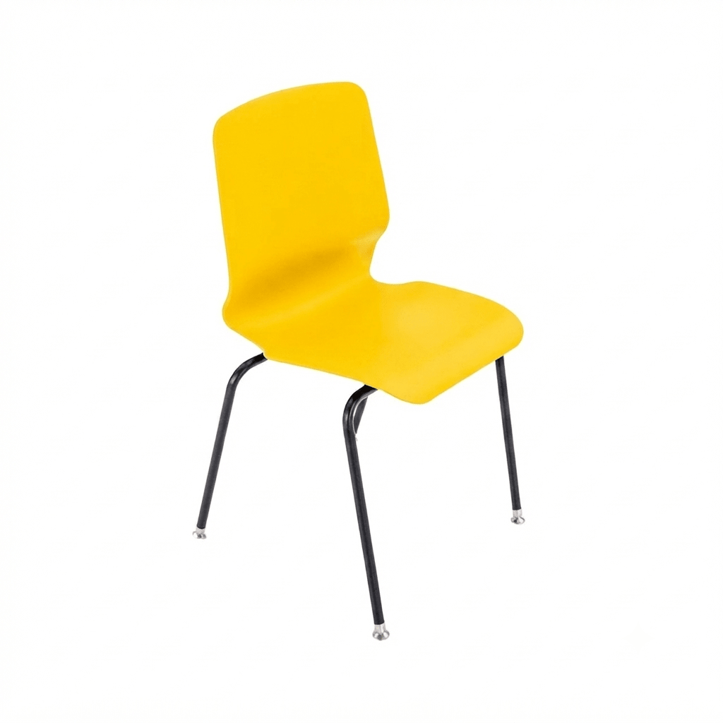 AmTab Stackable Chair with Casters - 22"W x 21"D x 33"H - 18" Seat Height (AMT-StackChair-2-D) - SchoolOutlet