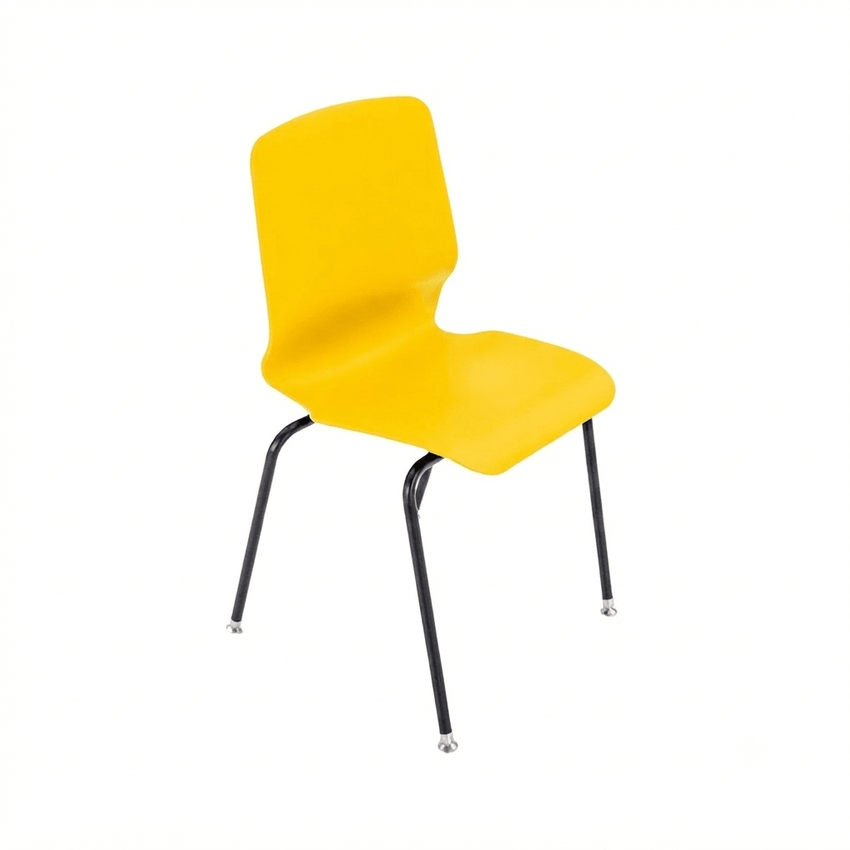AmTab Stackable Chair with Casters - 22"W x 21"D x 33"H - 18" Seat Height (AMT-StackChair-2-D) - SchoolOutlet