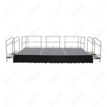 AmTab Adjustable Height Stage Set - Polypropylene Top - 12'W x 16'L x 1.5 - 2'H (144