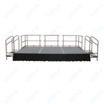 AmTab Adjustable Height Stage Set - Polypropylene Top - 12'W x 16'L x 1.5 - 2'H (144