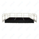 AmTab Fixed Height Stage Set - Carpet Top - 12'W x 16'L x 2'H (144