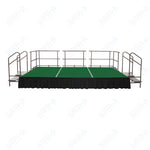 AmTab Fixed Height Stage Set - Carpet Top - 12'W x 16'L x 2'H (144