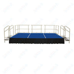 AmTab Fixed Height Stage Set - Carpet Top - 12'W x 32'L x 2'H (144
