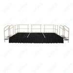 AmTab Fixed Height Stage Set - Carpet Top - 12'W x 32'L x 2'H (144