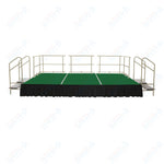 AmTab Fixed Height Stage Set - Carpet Top - 12'W x 32'L x 2'H (144