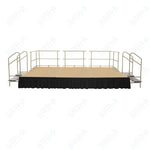 AmTab Fixed Height Stage Set - Carpet Top - 12'W x 32'L x 2'H (144