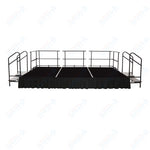 AmTab Fixed Height Stage Set - Carpet Top - 12'W x 32'L x 2'H (144