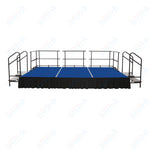 AmTab Fixed Height Stage Set - Carpet Top - 12'W x 32'L x 2'H (144
