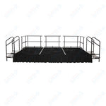 AmTab Fixed Height Stage Set - Carpet Top - 12'W x 32'L x 2'H (144