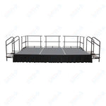 AmTab Fixed Height Stage Set - Carpet Top - 12'W x 32'L x 2'H (144