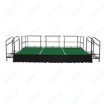 AmTab Fixed Height Stage Set - Carpet Top - 12'W x 32'L x 2'H (144