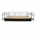 AmTab Fixed Height Stage Set - Carpet Top - 12'W x 32'L x 2'H (144