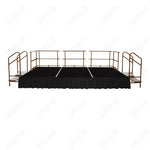 AmTab Fixed Height Stage Set - Carpet Top - 12'W x 32'L x 2'H (144