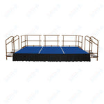 AmTab Fixed Height Stage Set - Carpet Top - 12'W x 32'L x 2'H (144