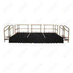 AmTab Fixed Height Stage Set - Carpet Top - 12'W x 32'L x 2'H (144