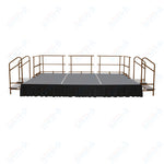 AmTab Fixed Height Stage Set - Carpet Top - 12'W x 32'L x 2'H (144