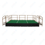 AmTab Fixed Height Stage Set - Carpet Top - 12'W x 32'L x 2'H (144
