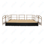 AmTab Fixed Height Stage Set - Carpet Top - 12'W x 32'L x 2'H (144