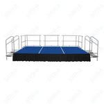 AmTab Fixed Height Stage Set - Carpet Top - 12'W x 32'L x 2'H (144