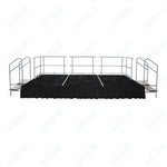 AmTab Fixed Height Stage Set - Carpet Top - 12'W x 32'L x 2'H (144