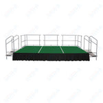 AmTab Fixed Height Stage Set - Carpet Top - 12'W x 32'L x 2'H (144