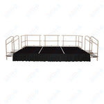 AmTab Fixed Height Stage Set - Carpet Top - 12'W x 32'L x 2'H (144