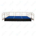 AmTab Fixed Height Stage Set - Carpet Top - 12'W x 32'L x 2'H (144