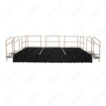 AmTab Fixed Height Stage Set - Carpet Top - 12'W x 32'L x 2'H (144